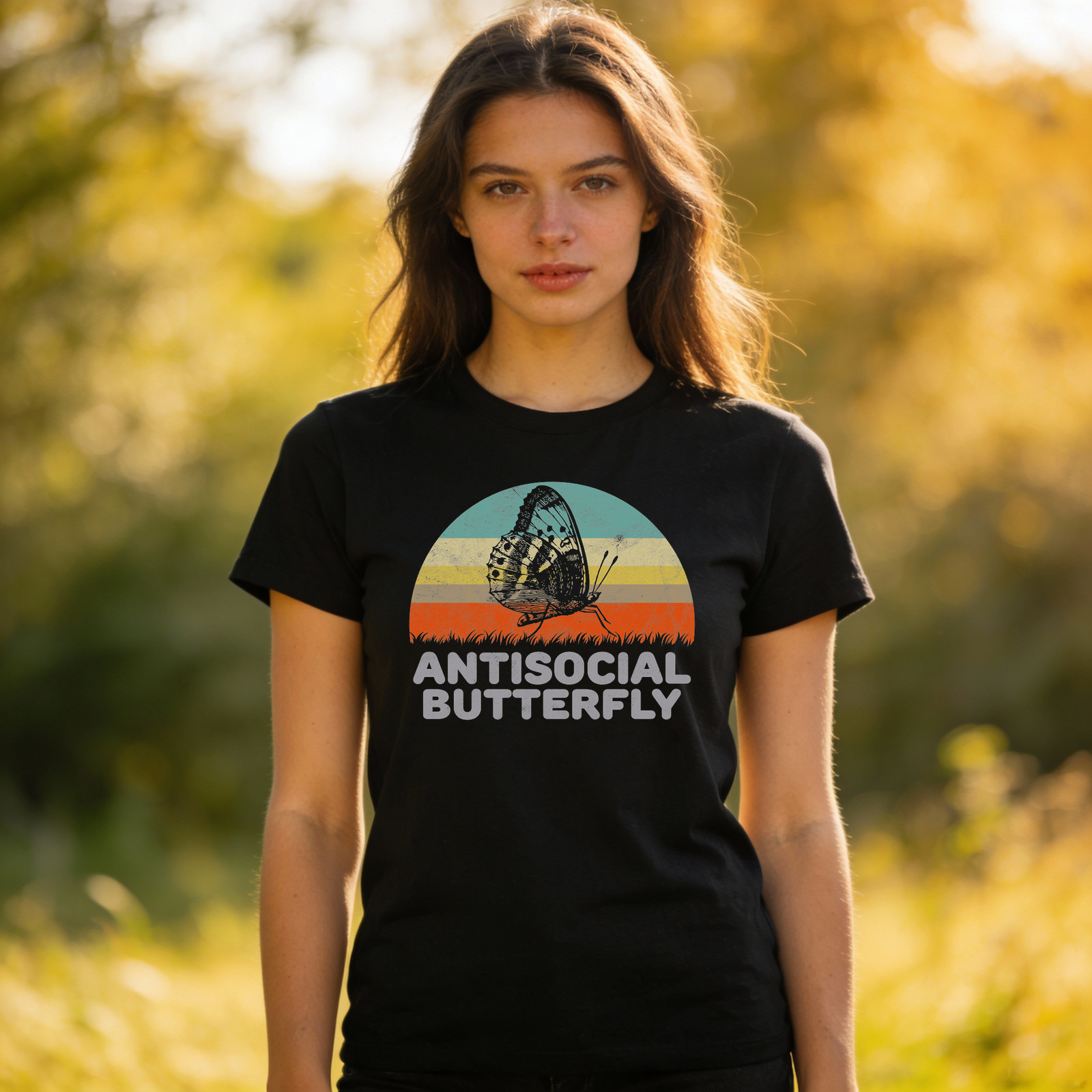 Funny Antisocial Butterfly Unisex T-Shirt
