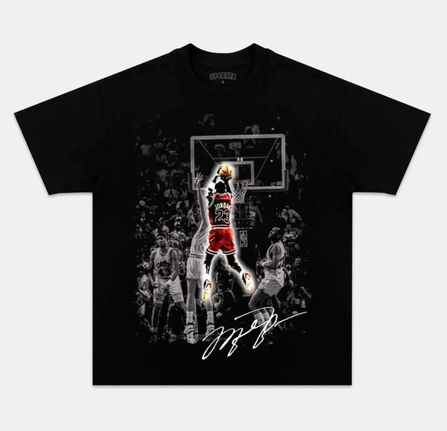 Michael Jordan Graphic T Shirt 100% Cotton Basketball Legend Tee