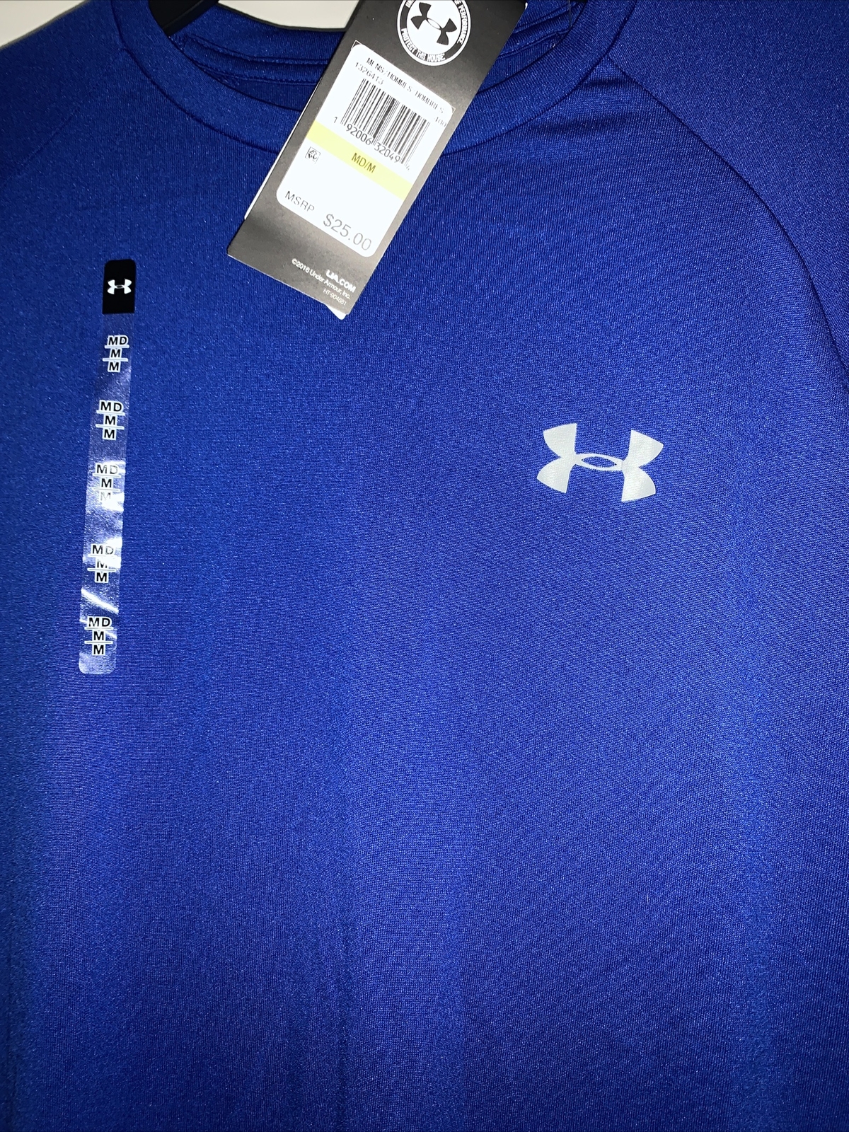 UNDER ARMOUR MENS TECH SHORT SLEEVE LOOSE T-SHIRT HEATGEAR BLUE 1326413-400 SZ M
