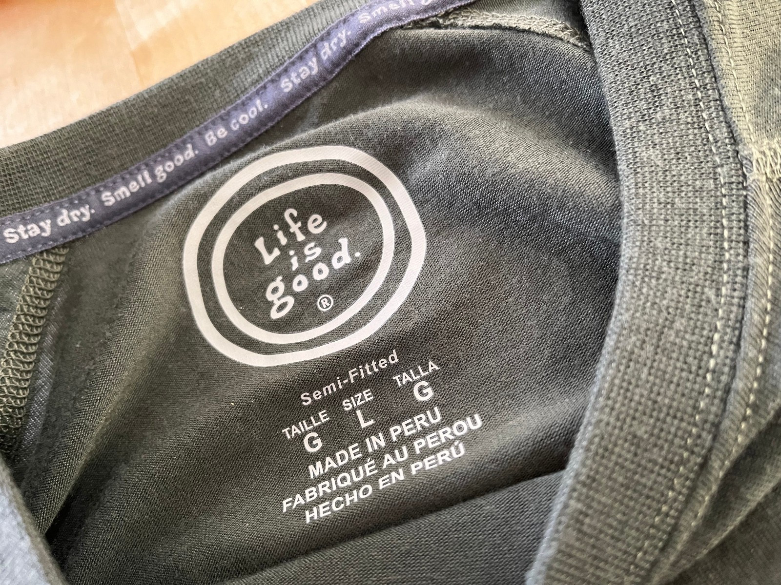 Life is Good Enjoy The Ride Bicycle Graphics Semi-Fitted GREEN T-Shirt Men’s L