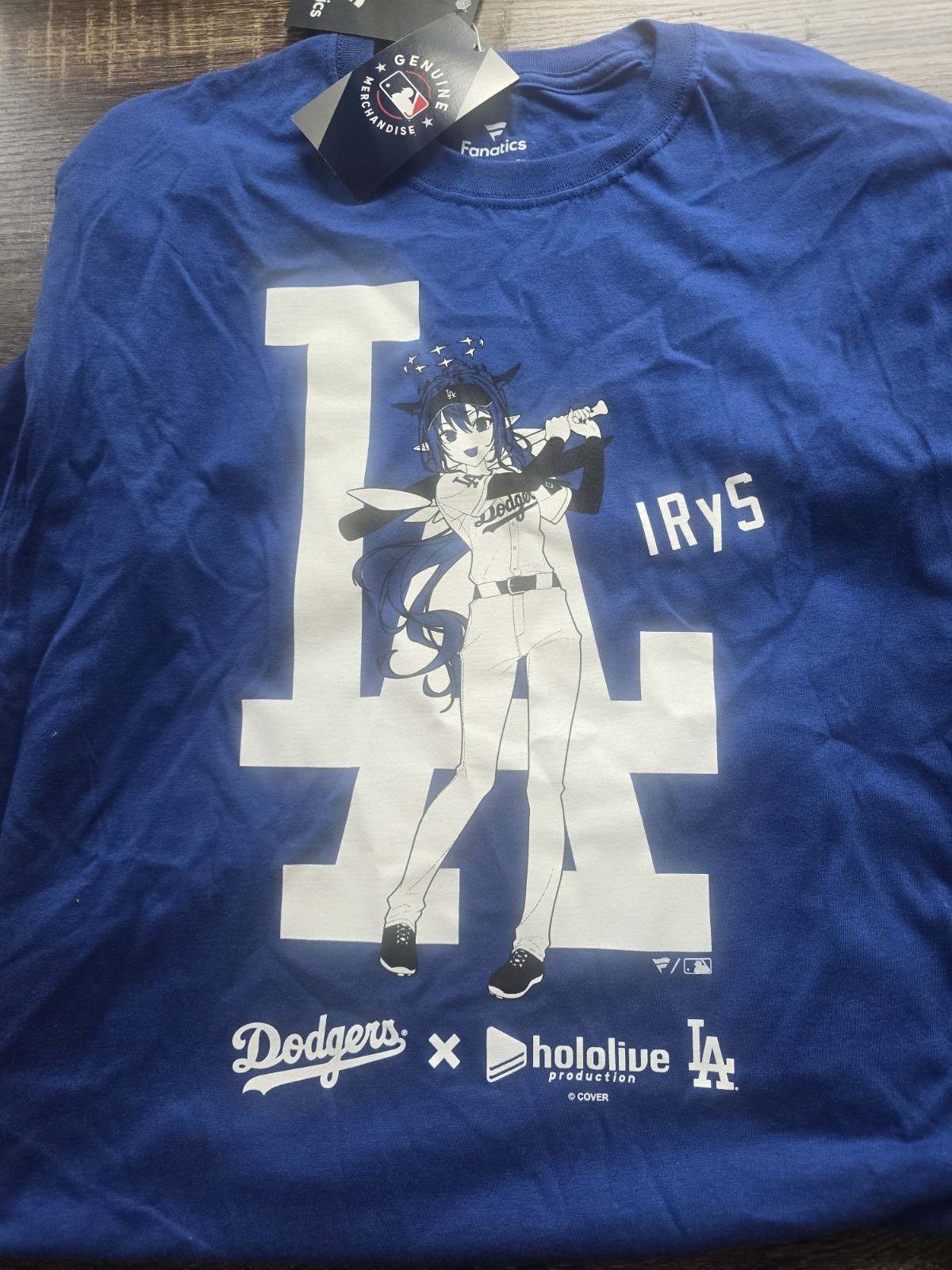 Hololive Night 2025 Dodgers Shirt XL – Irys