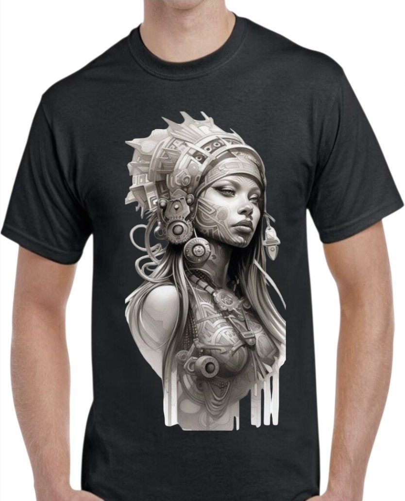 Mexican Heritage Aztec Women Black Men’s T-Shirt Small To 3X-Large