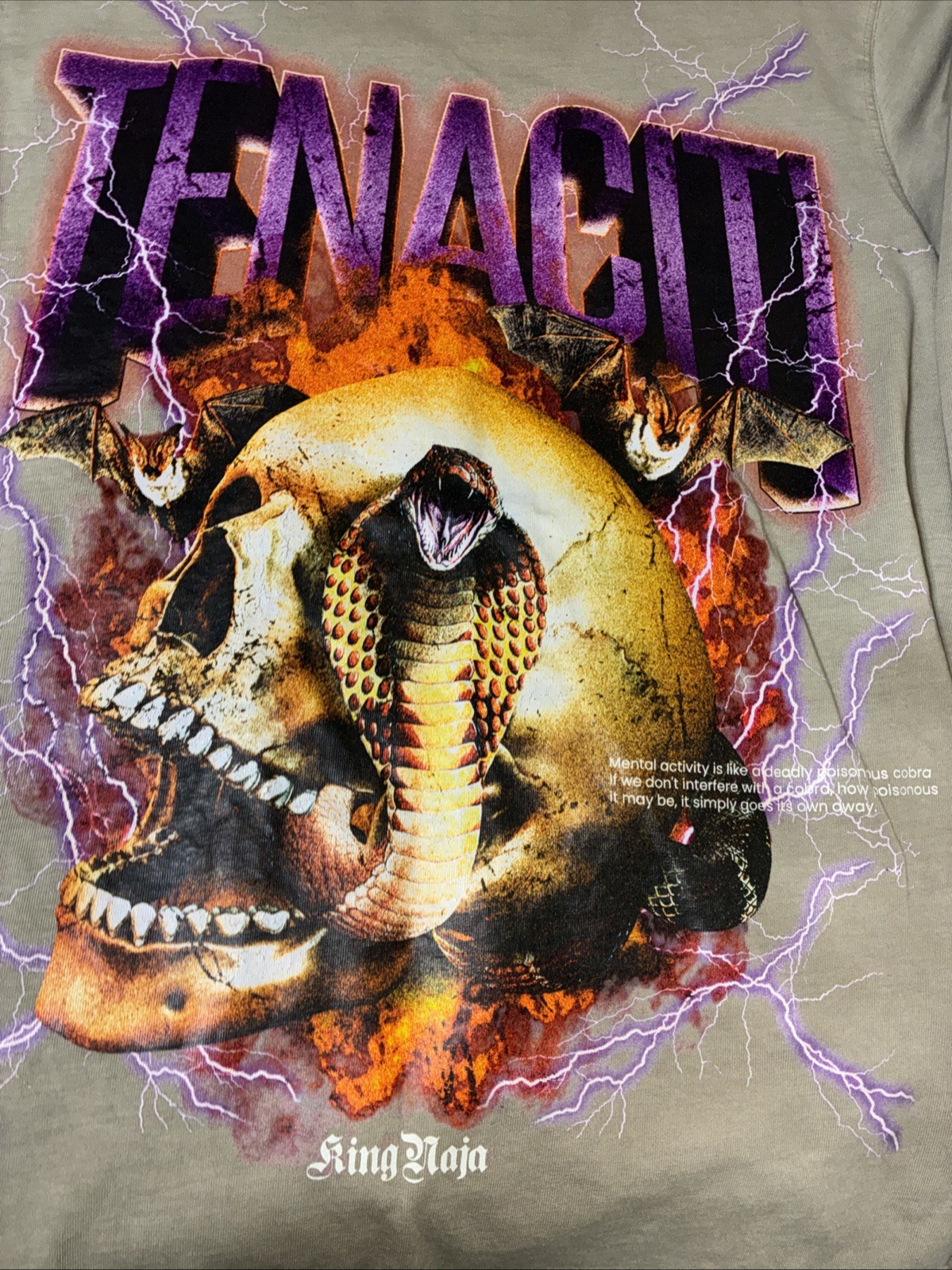 Tenaciti Studios Men Sz S Gray Long Sleeve Skull/sneak Graphic Pullover Clean