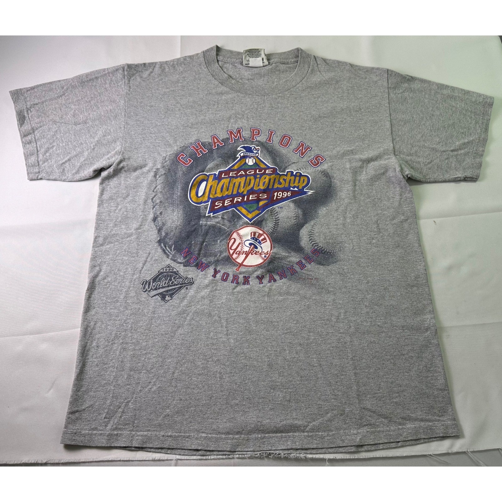 Vintage 1996 NY Yankees ALCS Champions World Series T-Shirt Lee Sport Large