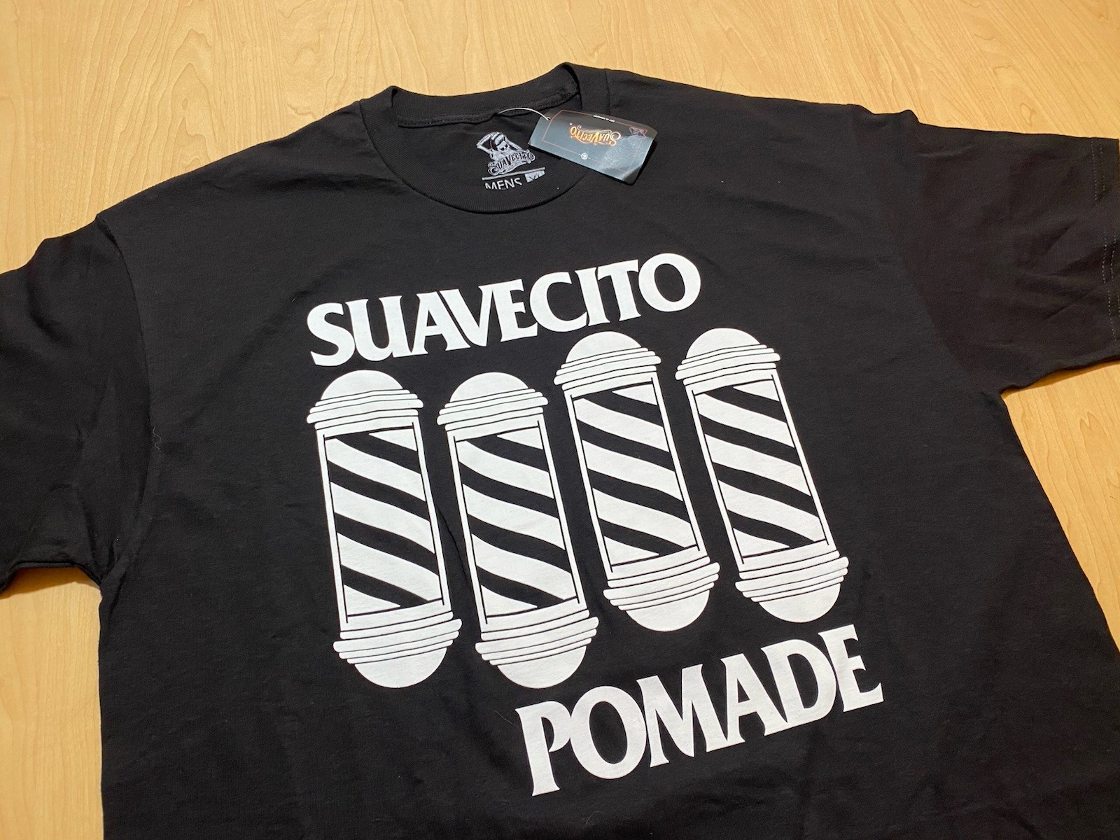 Suavecito Pomade NEW Large T-Shirt Barber Shop Made USA Hair Suave Pole Light