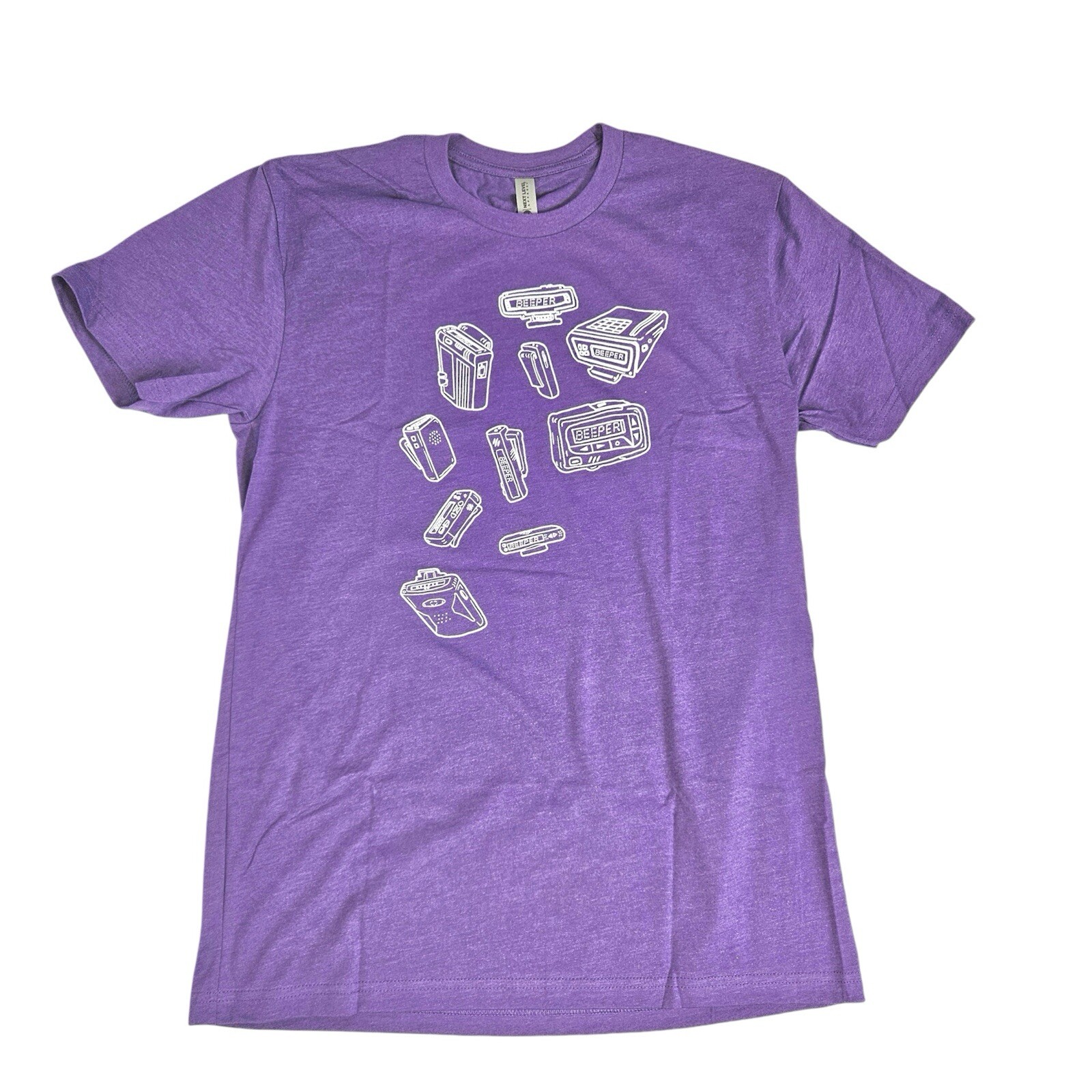 OG Beeper Pager Tee Purple T-Shirt Men’s M Medium Next Level Apparel