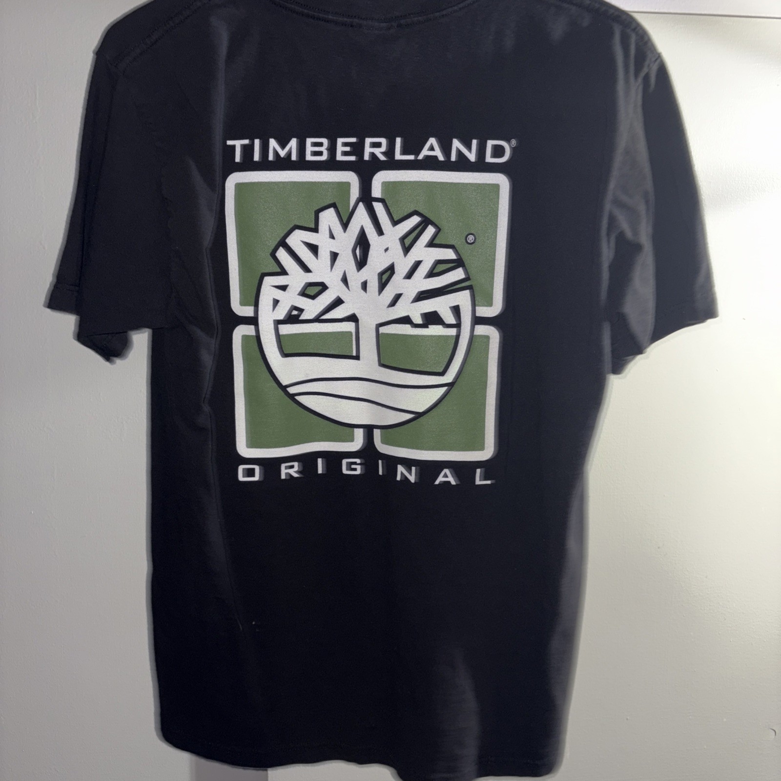 Timberland Black T-Shirt Size Medium Short Sleeves Logo Graphic