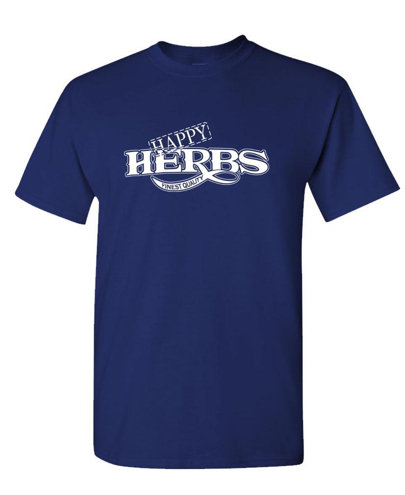 HAPPY HERBS Finest Quality – funny retro – Unisex Cotton T-Shirt Tee Shirt