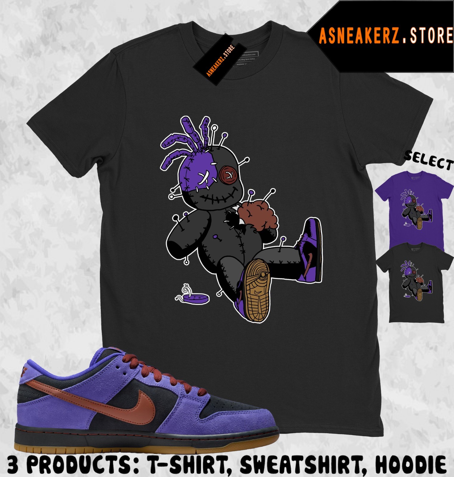 Tee Shirt Matching SB Dunk Low Persian Violet Match Sneaker Sneakerhead Voodoo