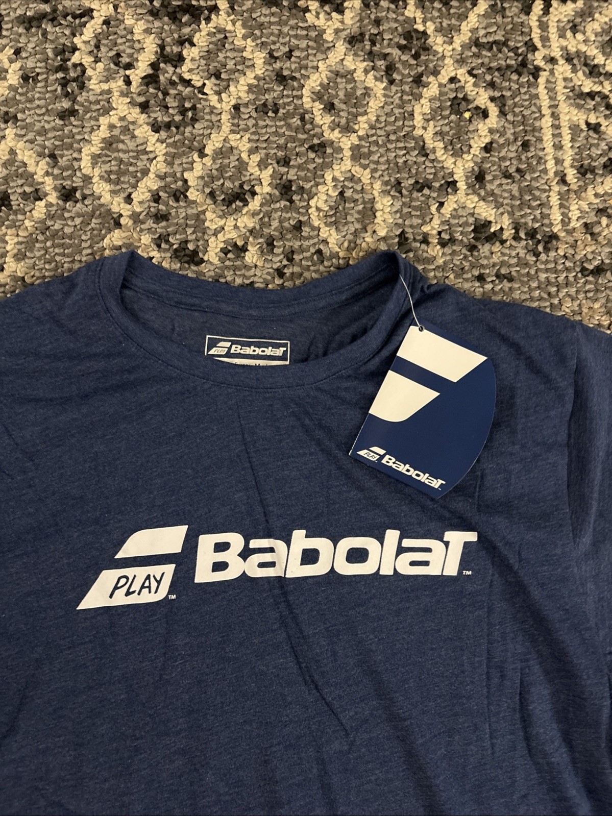 Babolat Exercise Men’s Medium Tee Shirt Estate Blue Tennis Pickleball BRAND NEW