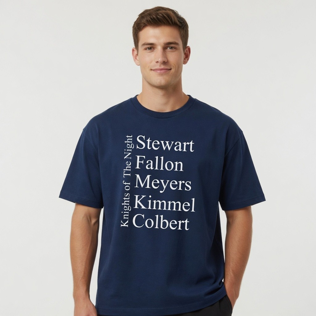 Knights of The Night Late Night Talk Show Oversize Cotton Tee