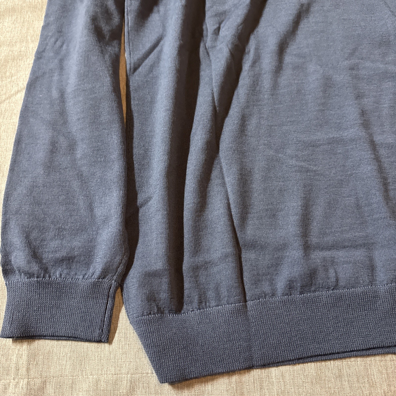 Extra Fine Merino Wool Polo In AirfoceBlue XL-Brand Tailored Athlete