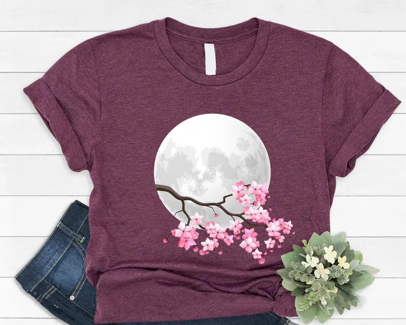 Cherry Blossom Nature Comfort Tee Shirt Floral Spring Summer