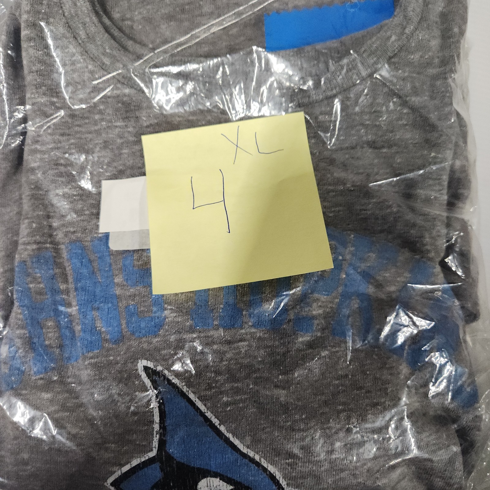 Adidas Johns Hopkins Blue Jays T Shirt XL Poly Cotton Rayon Collegiate Gray 133