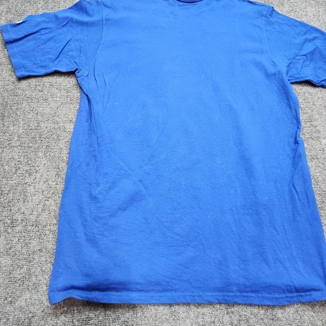 Vintage Champion Athletic Blank T-Shirt Men XL Sportswear Plain Blue Late 90s