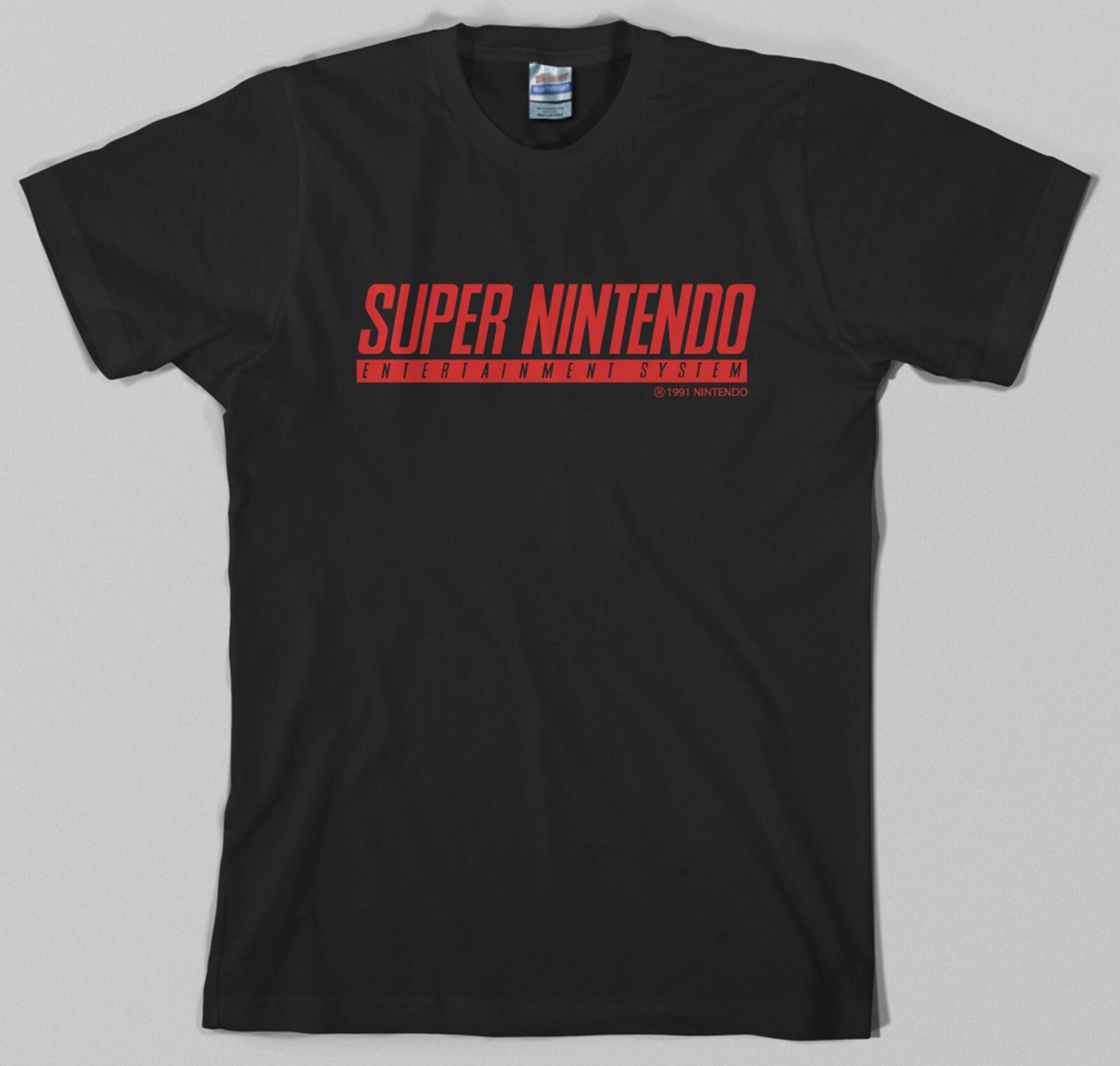 Super Nintendo, SNES T Shirt logo 16 bit videogame retro mario zelda console new