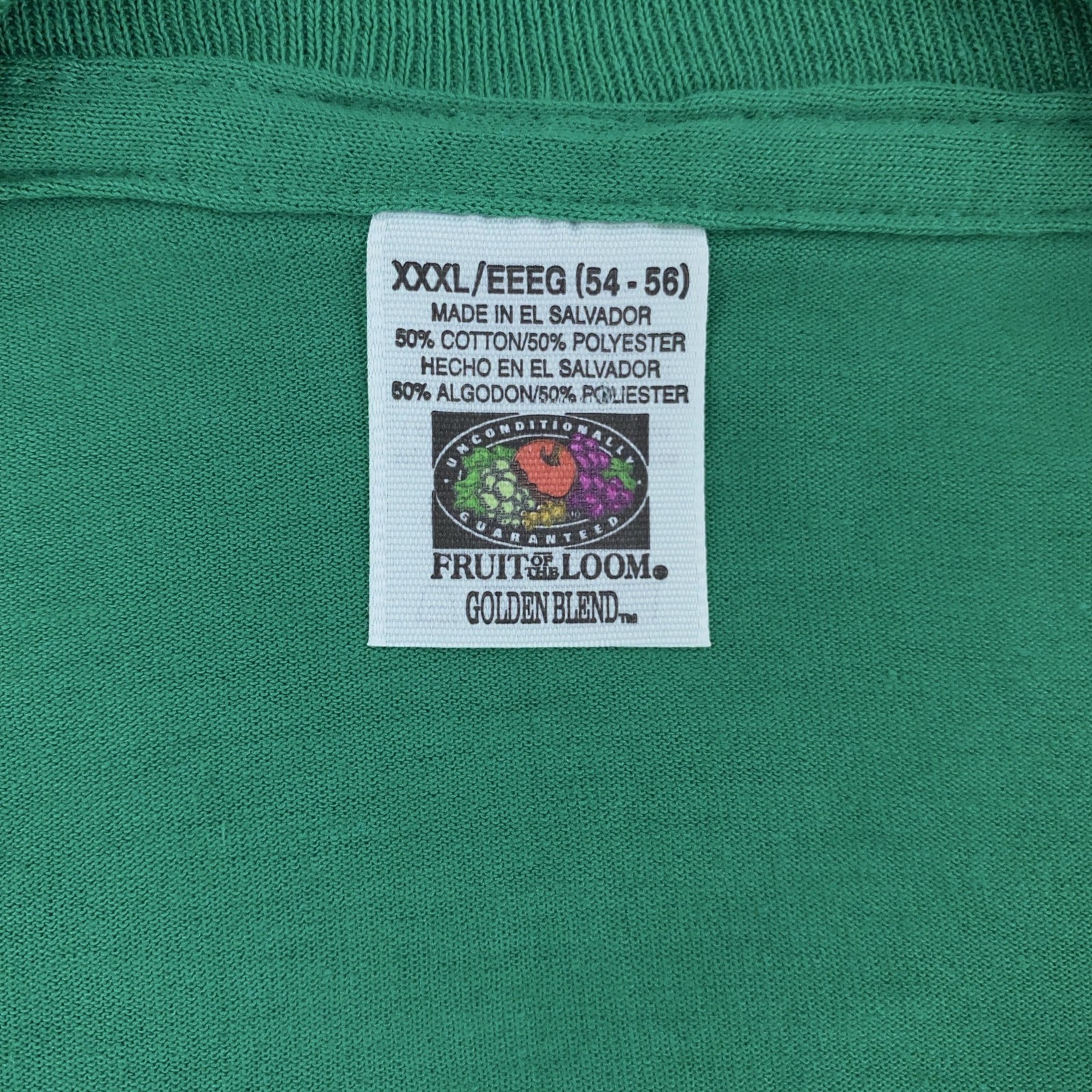 Vintage Fruit of the Loom Blank Green Pocket Shirt XL Crewneck Golden Blend Tee
