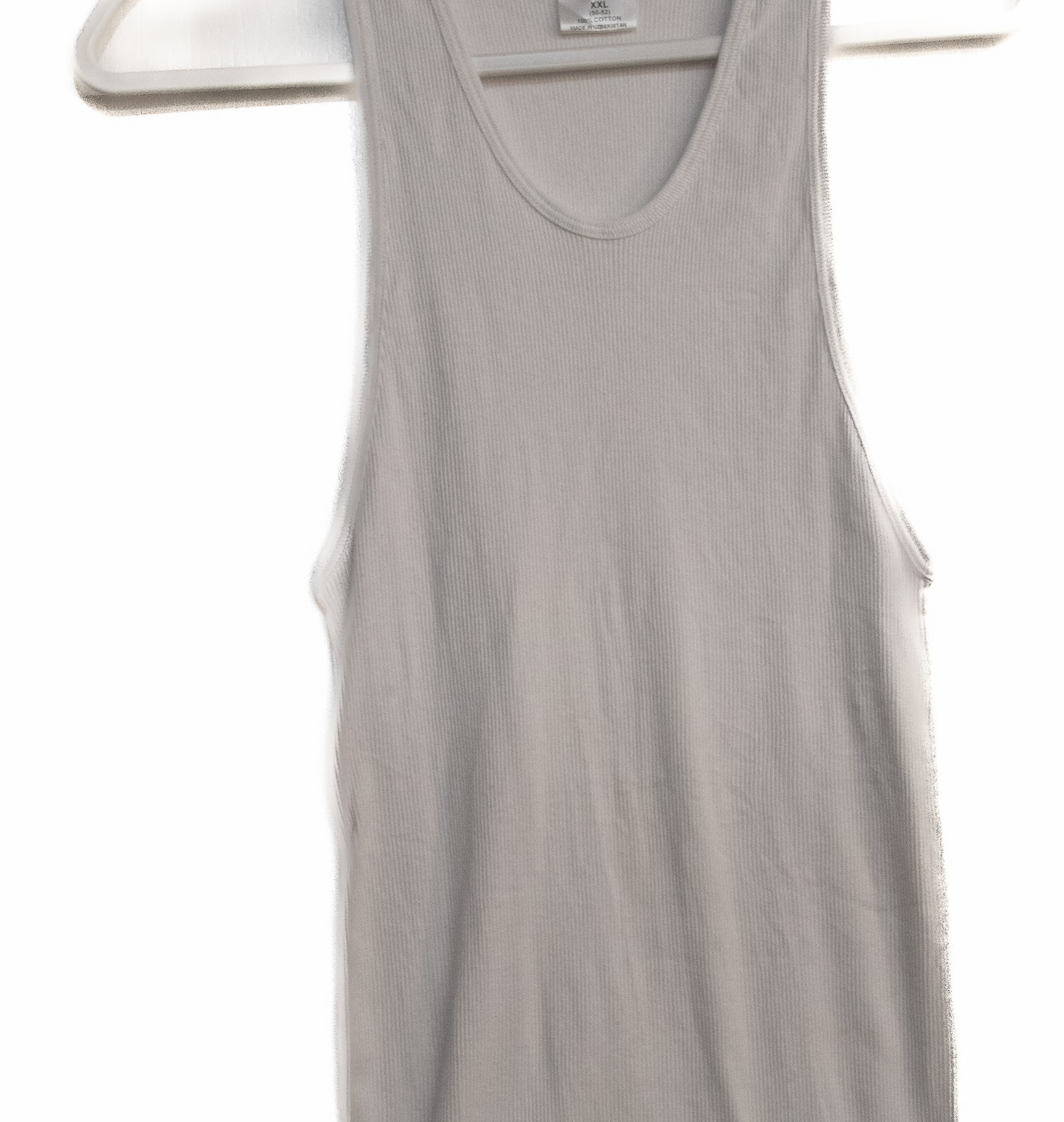 Credos For Mens White Basic Tank Top Solid Round Neck Sleeveless Pure Cotton 2XL