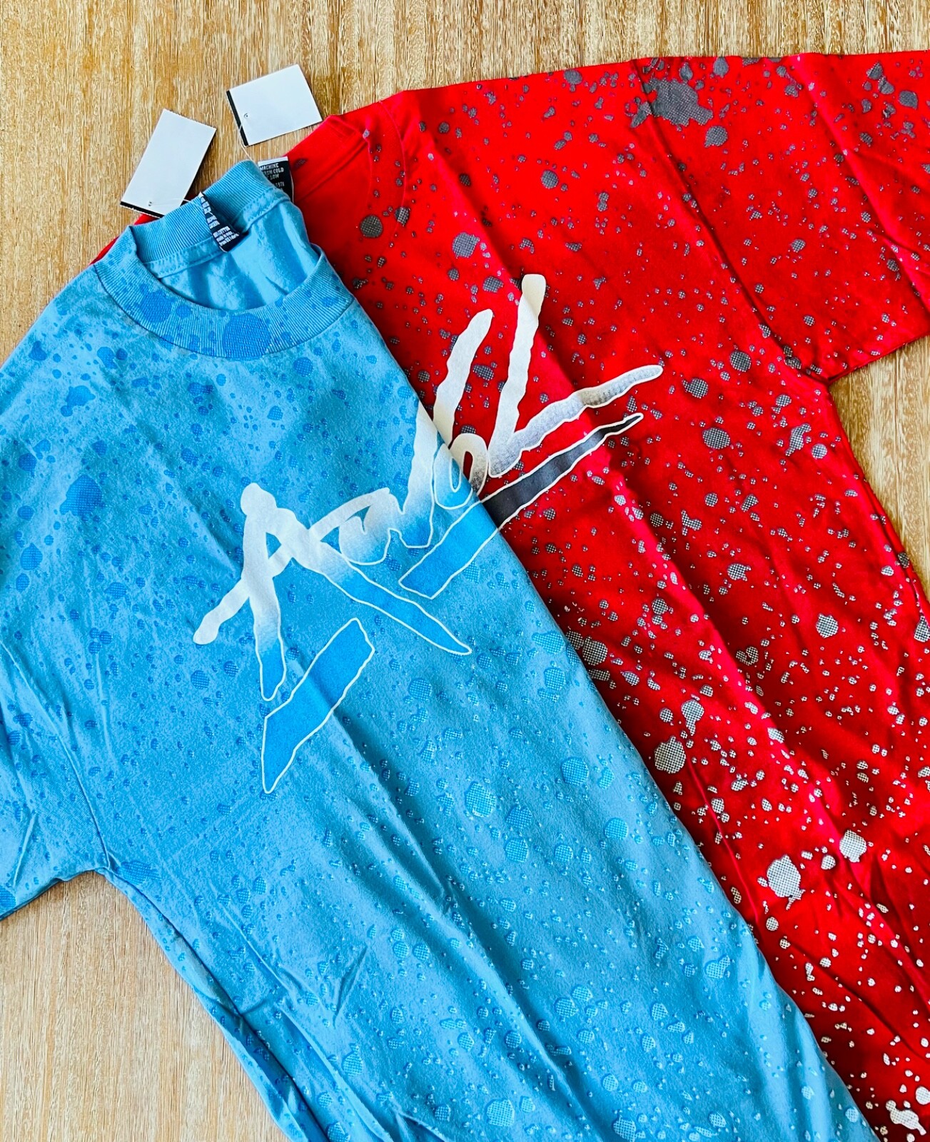NEW Rogue Status T-shirt Tee AWOL Blue Red Splatter Shirt L Large Extra XL Mens