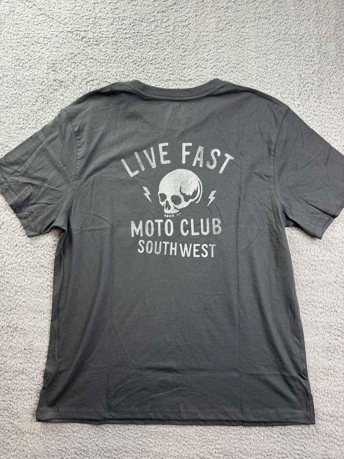 Goodfellow & Co Shirt Mens Large Gray Skull Graphic Standard Fit T-Shirt