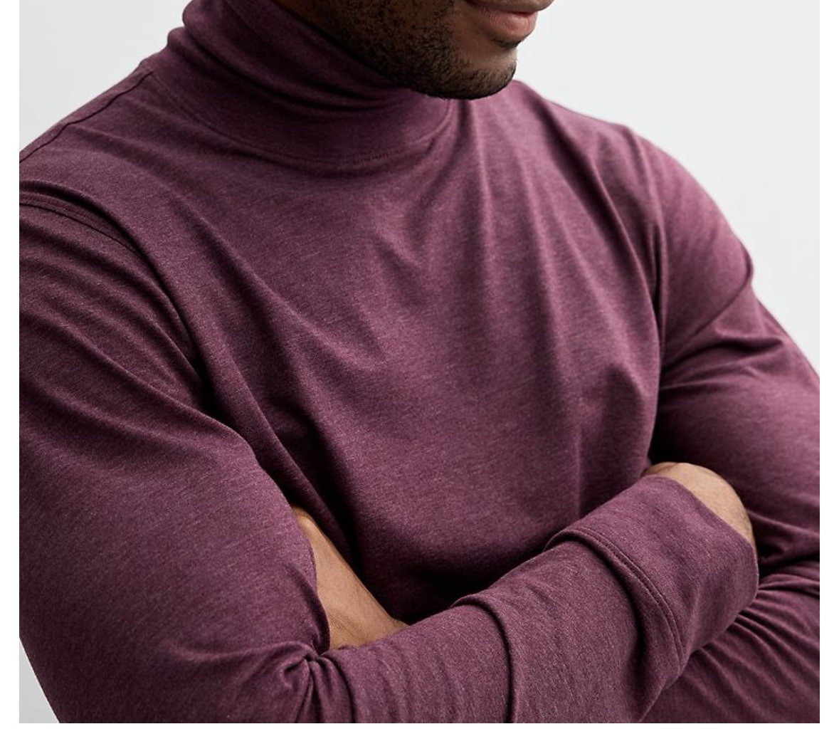 Apt. 9 Premier Flex Long Sleeve Mock Turtleneck Shirt Men’s Sz Large Maroon New