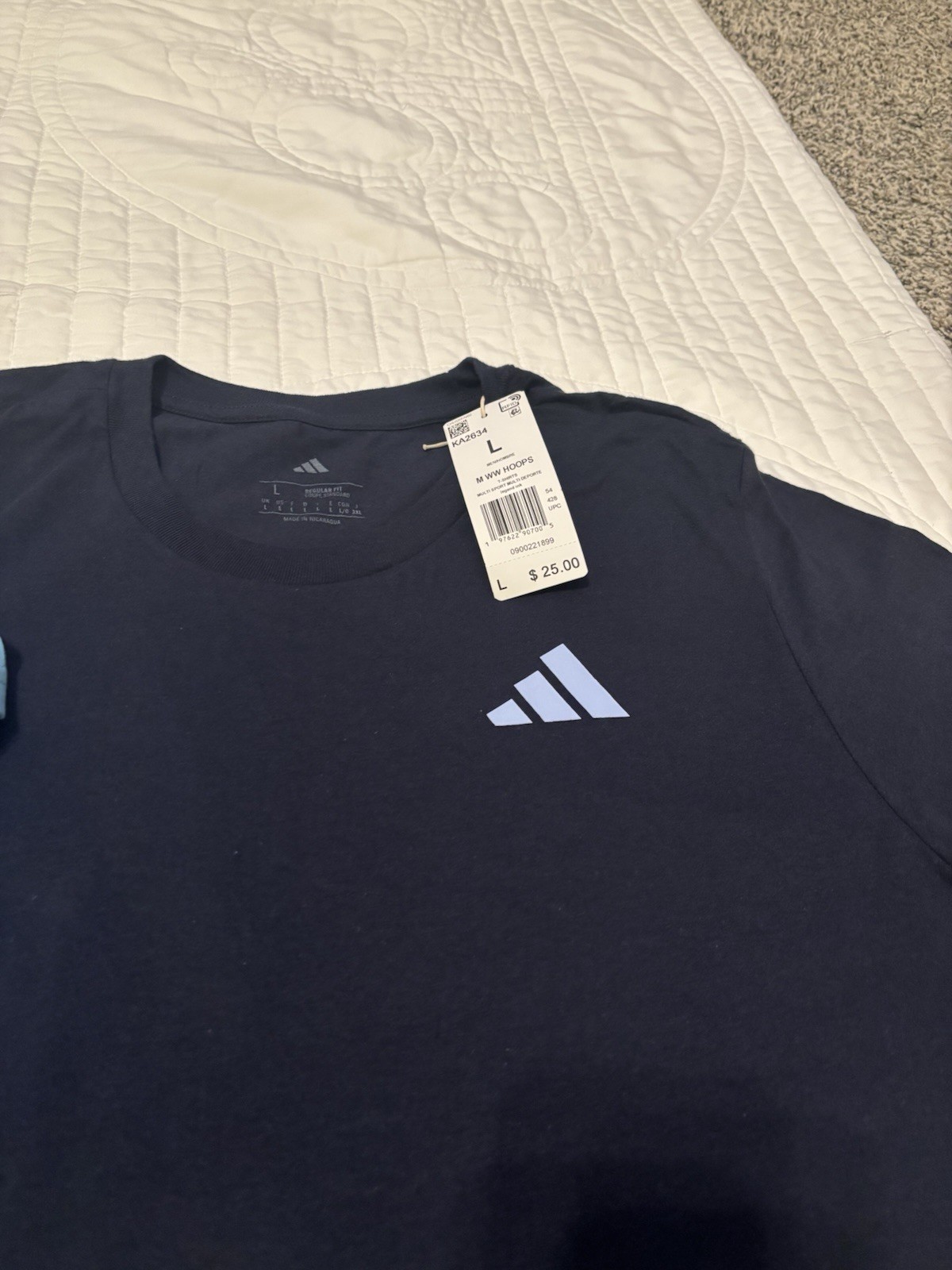 Adidas 3 Piece Large Set-Train Essentials 2 Shirts, 1 Shorts Blue NWT $90 Total