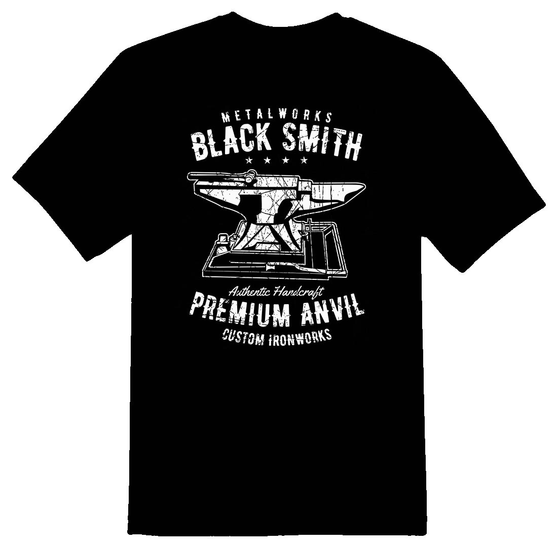 Blacksmith premium anvil Tee shirt black or white