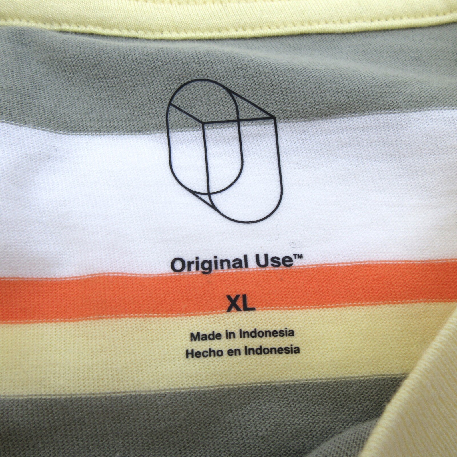 Original Use Mens Size XL Crew Neck Short Sleeve T-Shirt Striped Restful Green