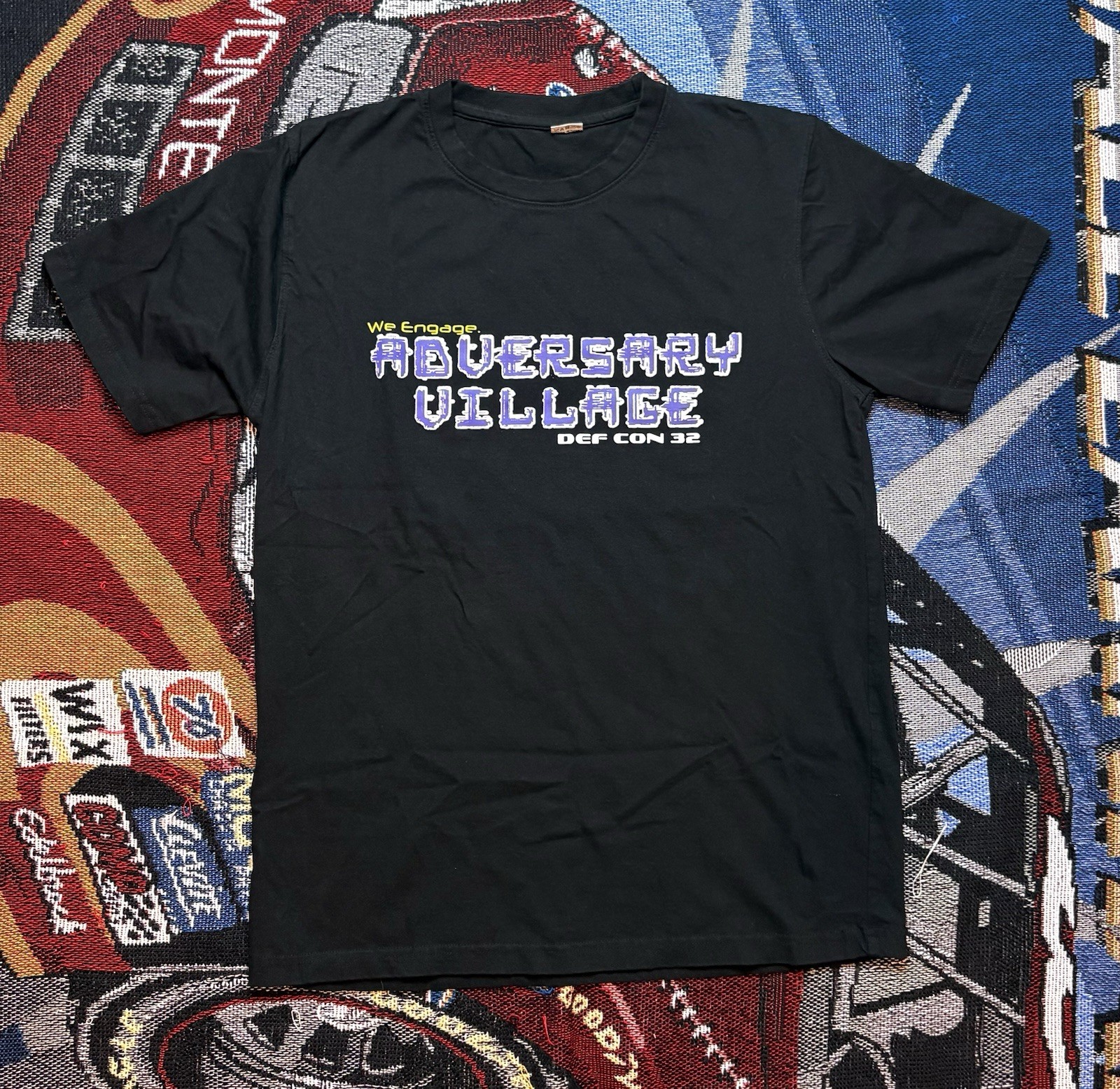 Defcon 32 Shirt Hacker Convention Adversary Village Engage Kindo Google XL
