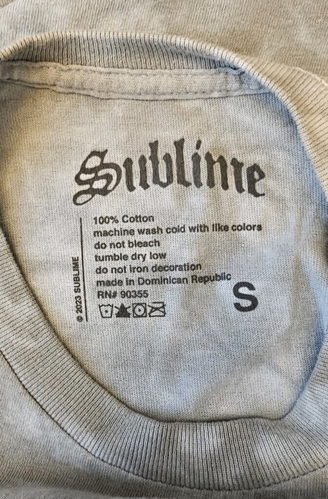 Sublime- T-Shirt Small Teal Gray -Tie Dye Graphic Tee Crew Neck Short Sleeve