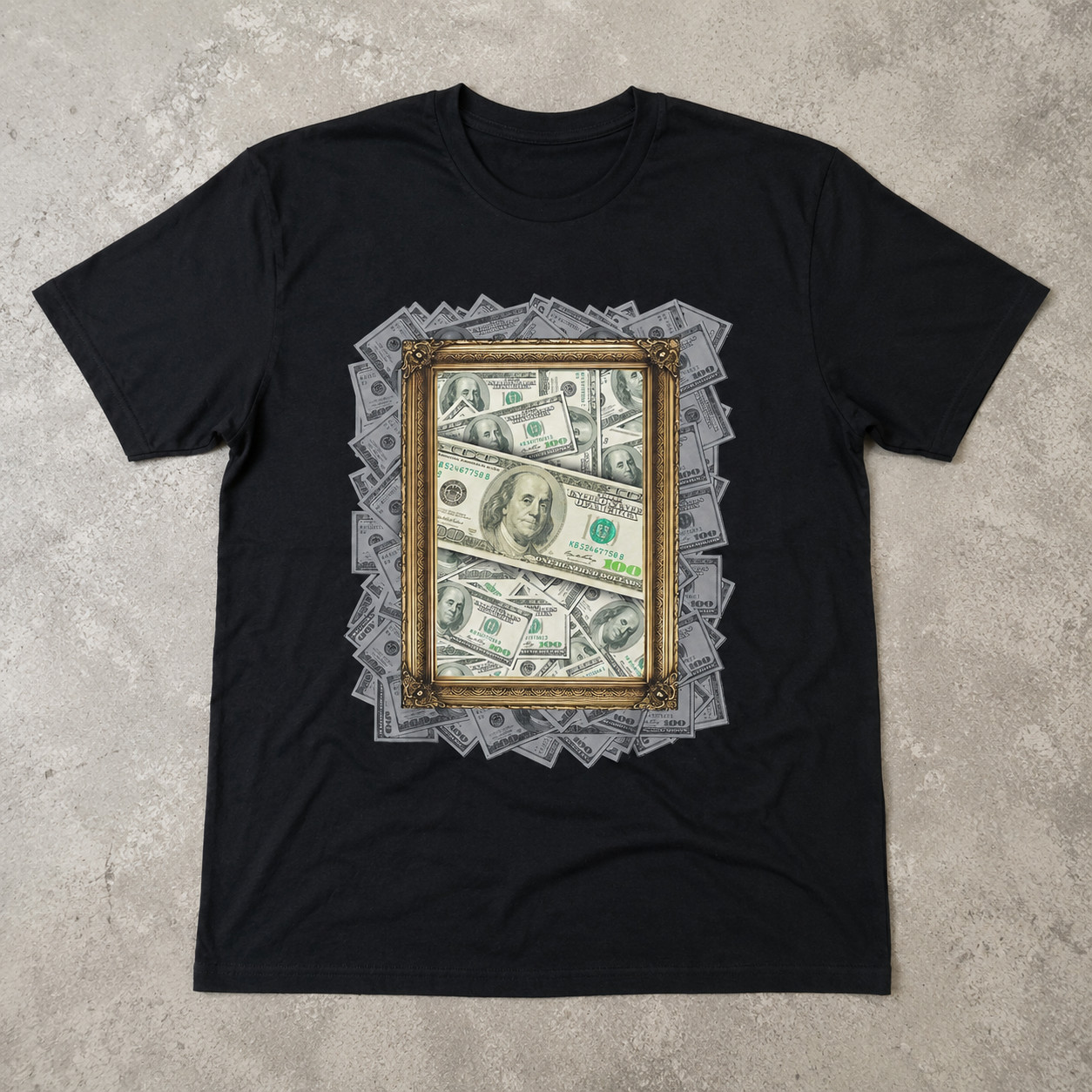 6 People I Trust Funny Money Graphic T-Shirt Dollar Bill Humor Meme Tee