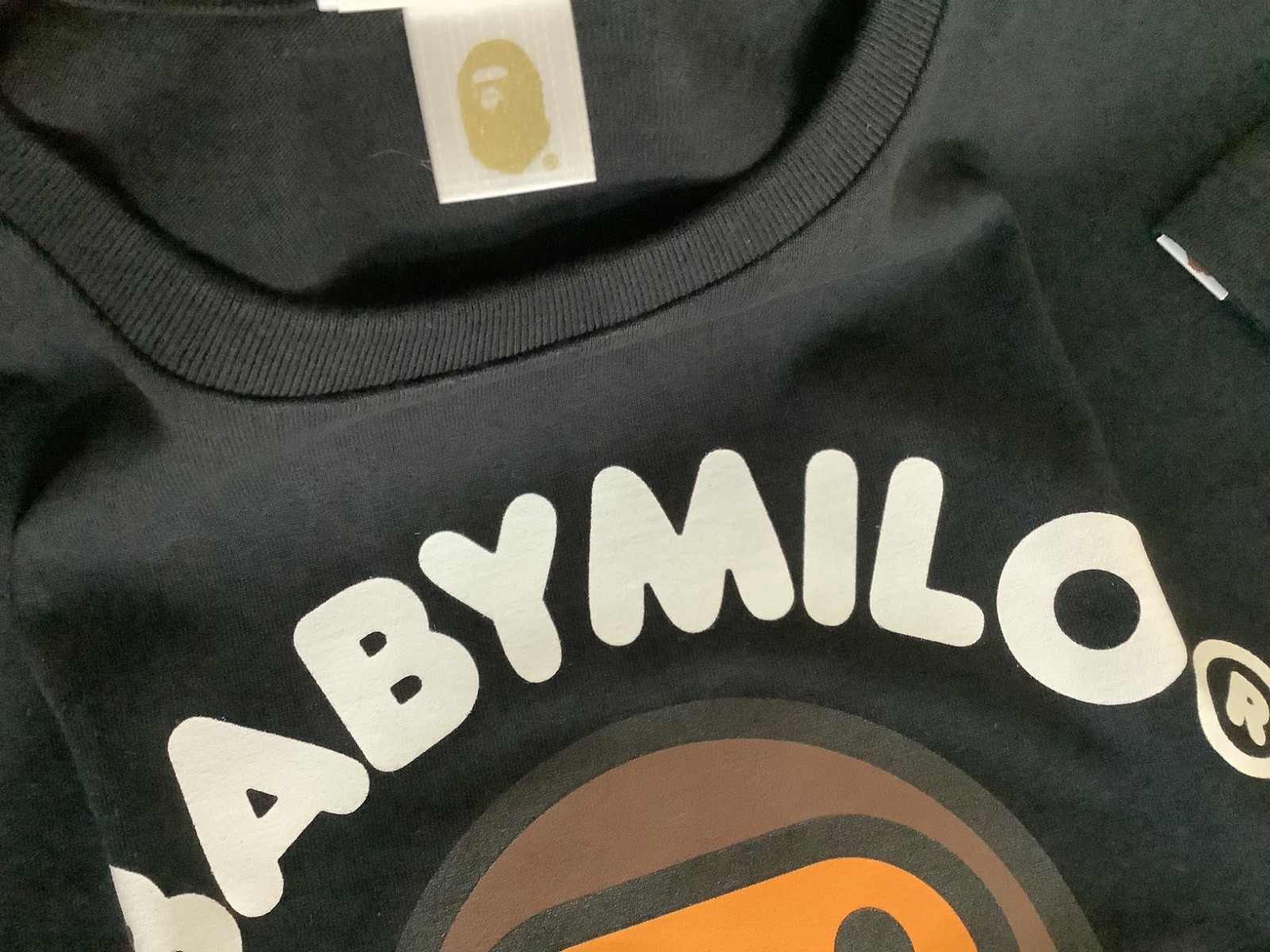 authentic a bathing ape bape Japan Baby milo tee #2 t shirt black M L 2XL new