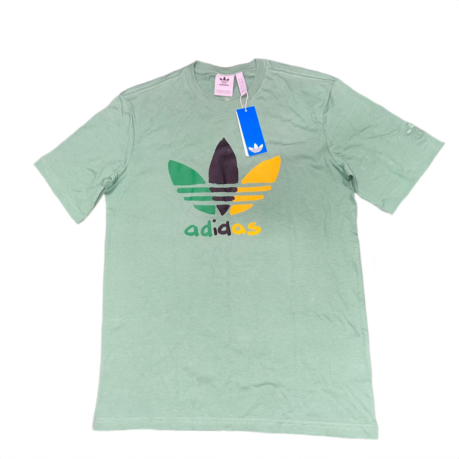 NWT Men’s adidas Originals Multi‑Color Trefoil Shirt Size Medium IZ2571 New