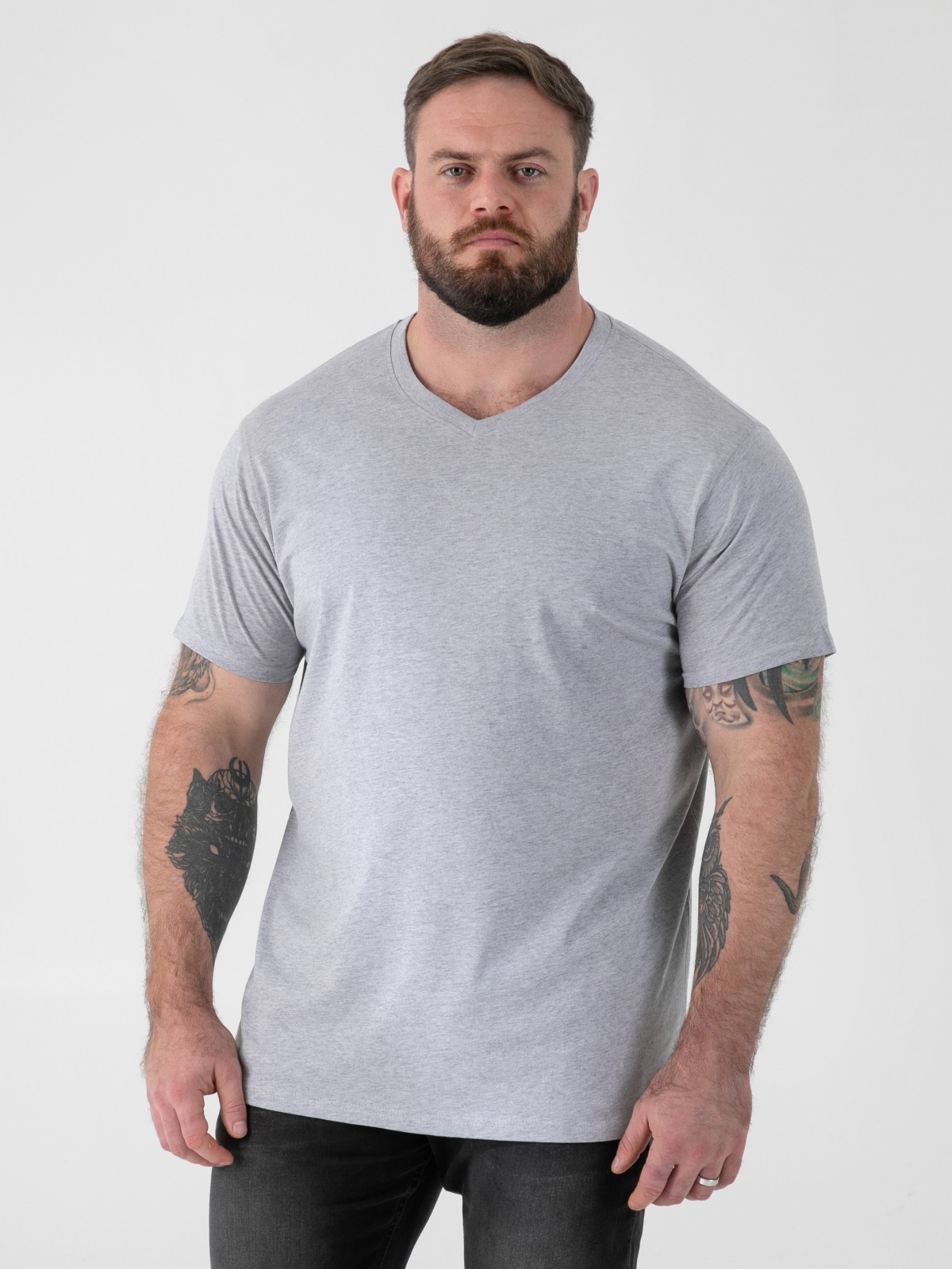 D555 DUKE MENS V NECK T-SHIRT TEE SHIRT PREMIUM COMBED COTTON M-XXL IN 9 COLORS