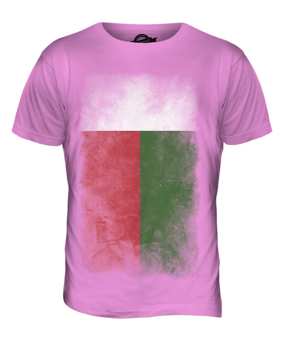 MADAGASCAR FADED FLAG MENS T-SHIRT TEE TOP MADAGASIKARA FOOTBALL MALAGASY SHIRT