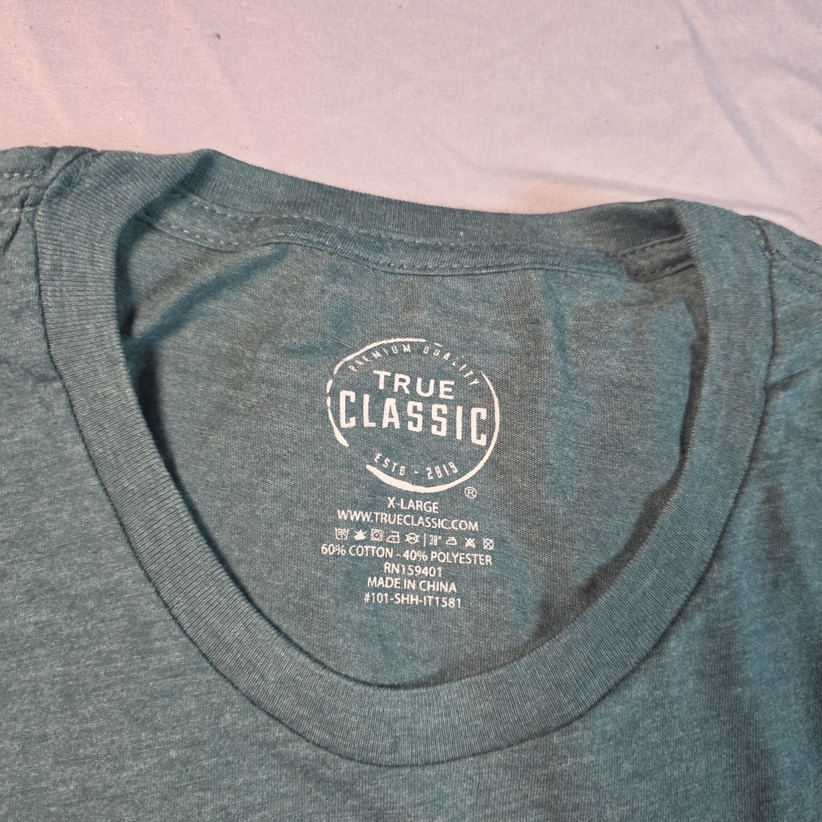 True Classic Crew Neck (2 pack) extra large XL heather green & heather burgundy