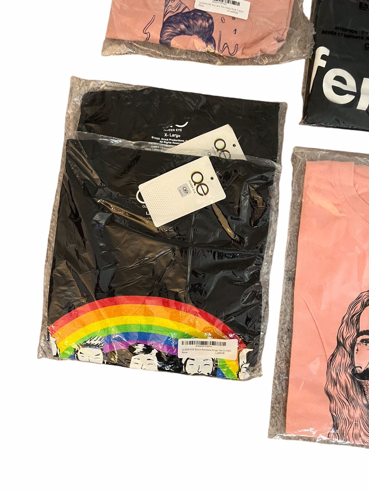 Huge Lot of (19) Queer Eye TV Show Shirts (T-Shirts & Tank Tops) Mostly L & XL