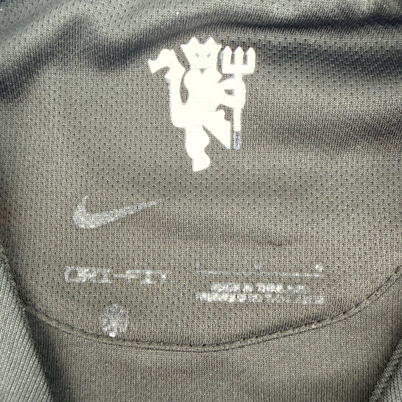 Nike Manchester United Jersey Mens Large Black AIG Away 2007-09 Soccer Shirt 6