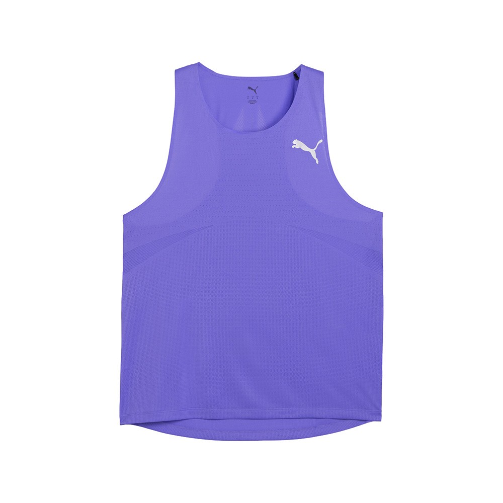 PUMA Raceday Ultraspun Running Crew Neck Athletic Tank Top Mens Purple Casual A