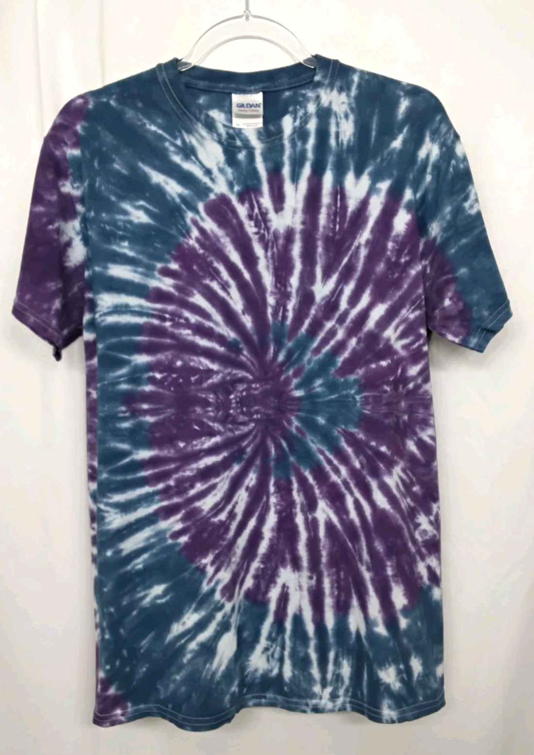 New Tie Dye Men’s T-Shirt Medium Purple Blue Multicolor Summer Swirl Spiral