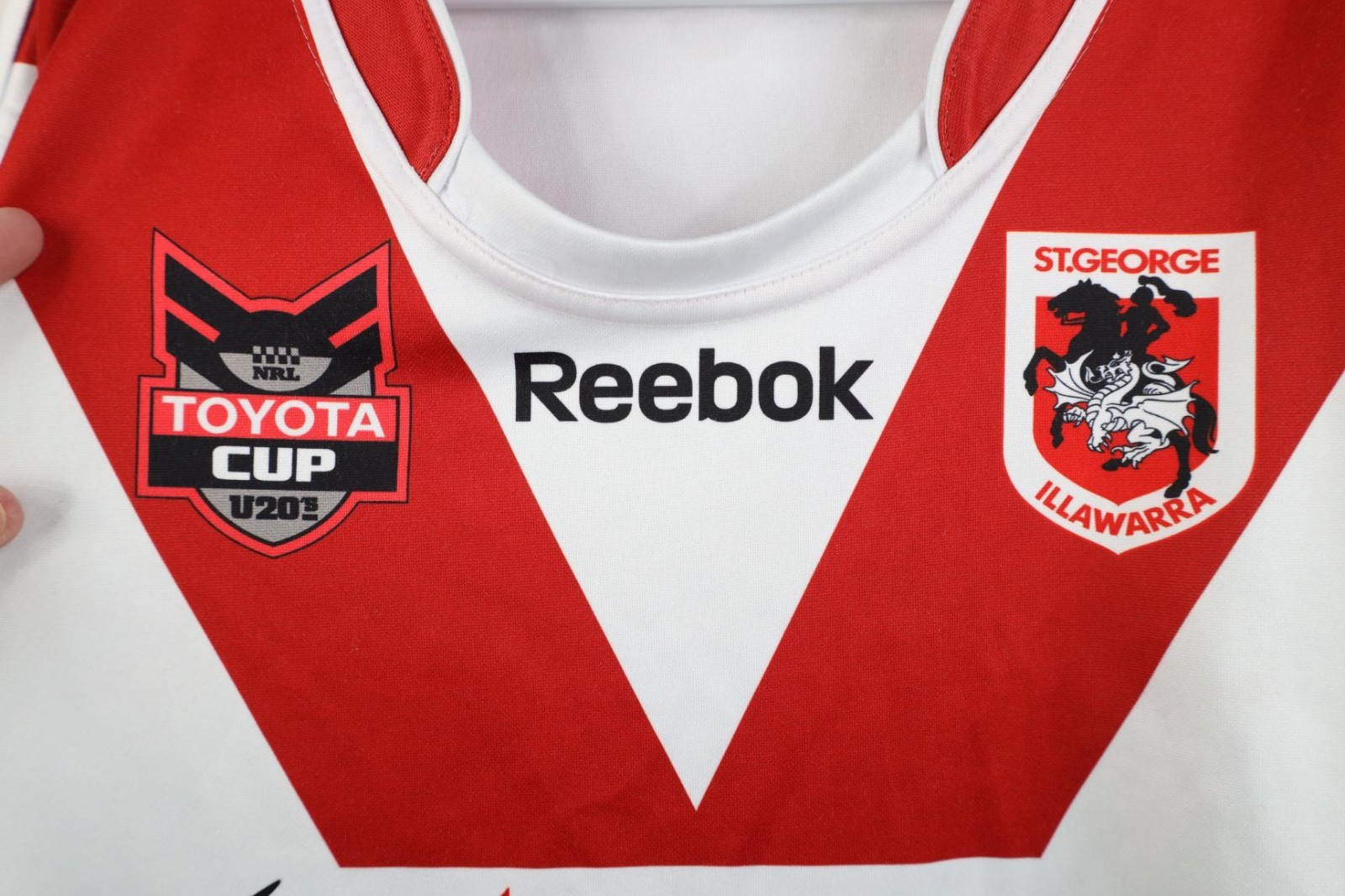 Reebok Authentics St George Illawarra Toyota Cup U20s Game Worn Rugby Jersey XL