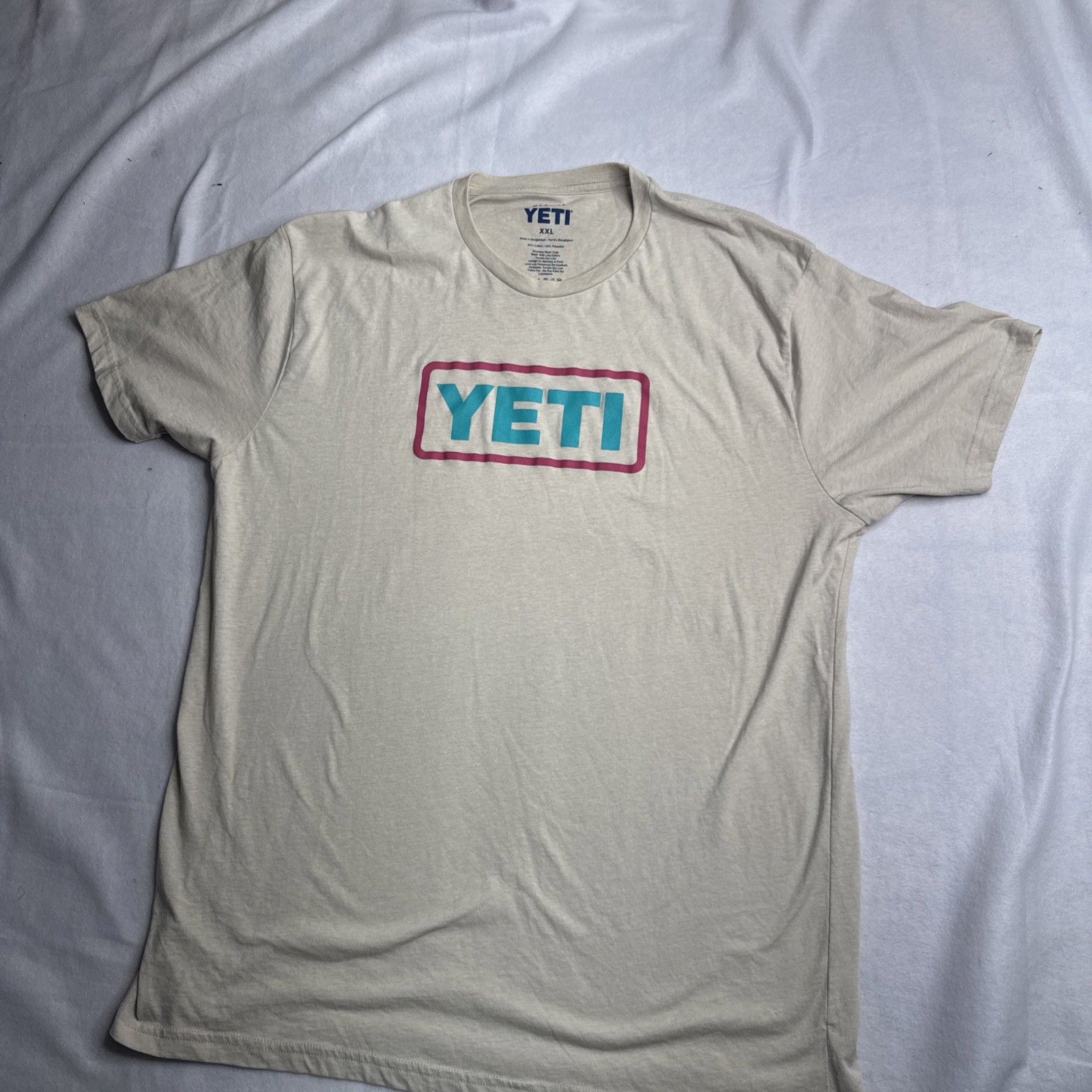 YETI Coolers Adult Cream/Prickly Pear Short Sleeve Graphic T Shirt XXL