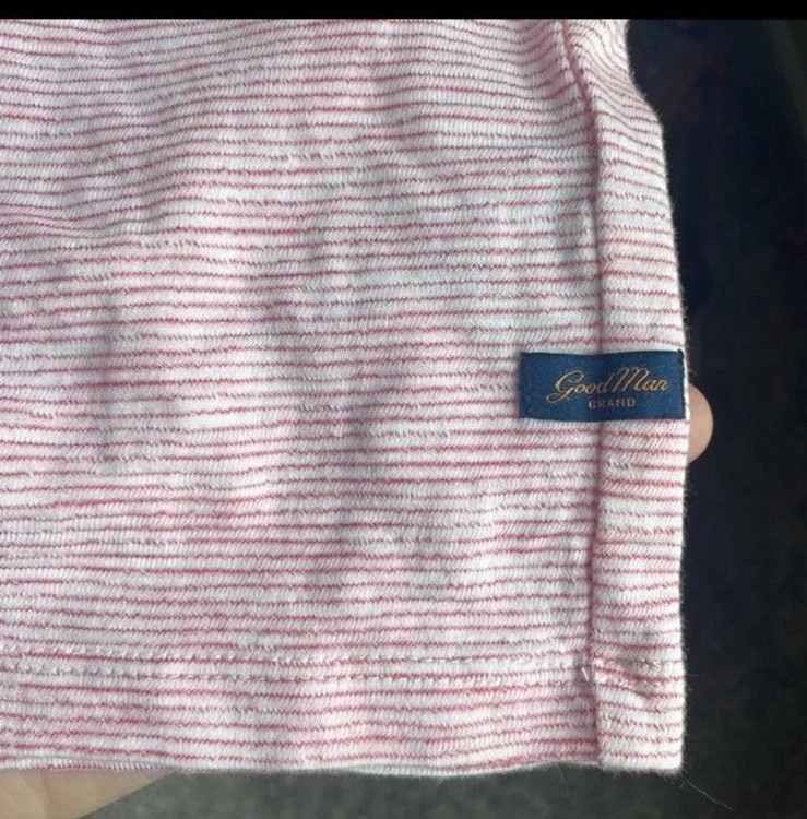 Good Man Brand Striped Victory V Notch Tee Nwt