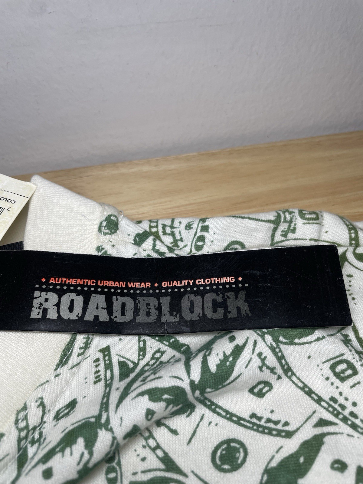 BNWT RoadBlock Ben Franklin 100 Dollar Bill $100 All Over Pattern T Shirt Mens M