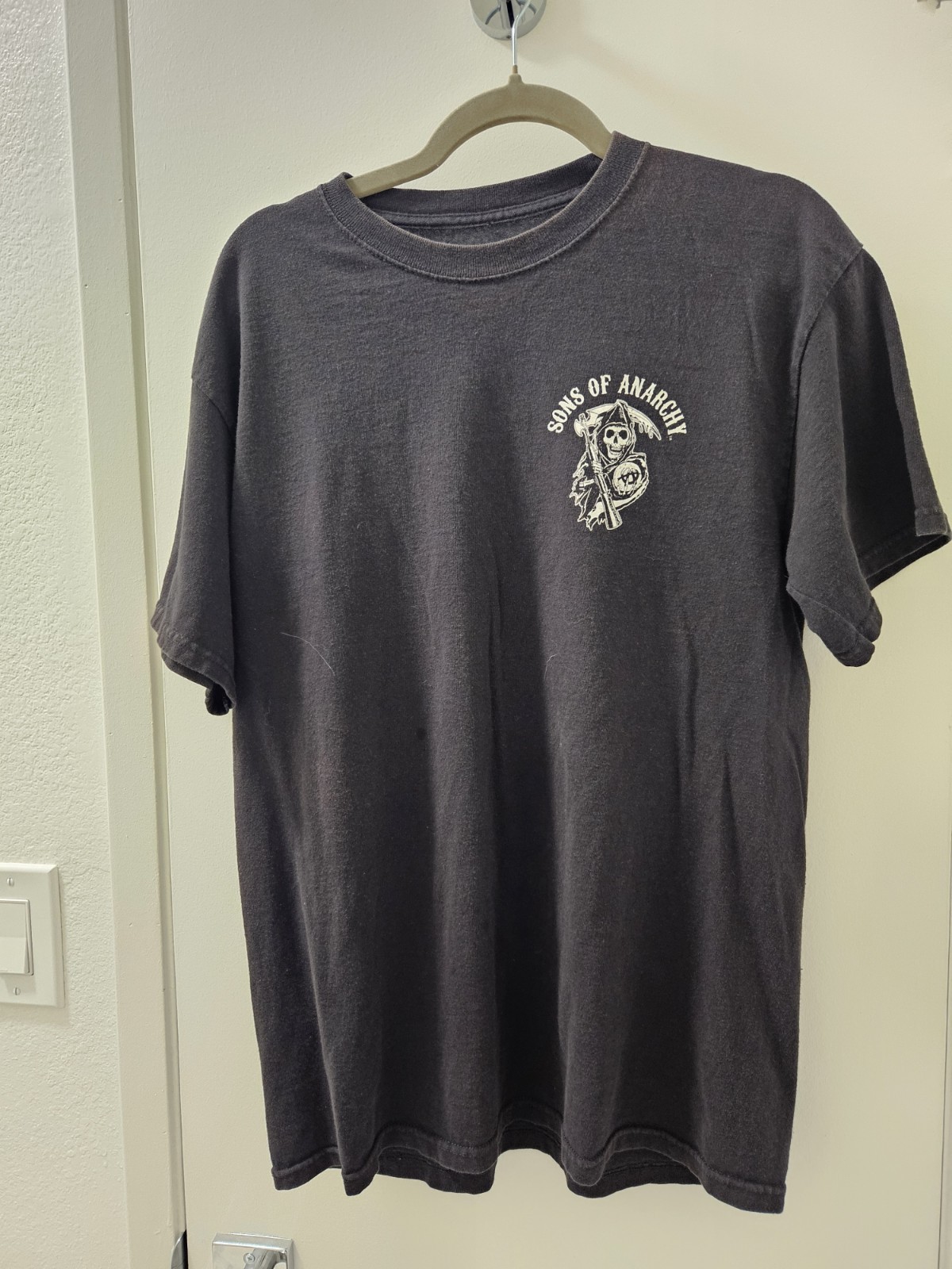 Sons Of Anarchy – Black T-Shirt – Large – Double Sided – Branded