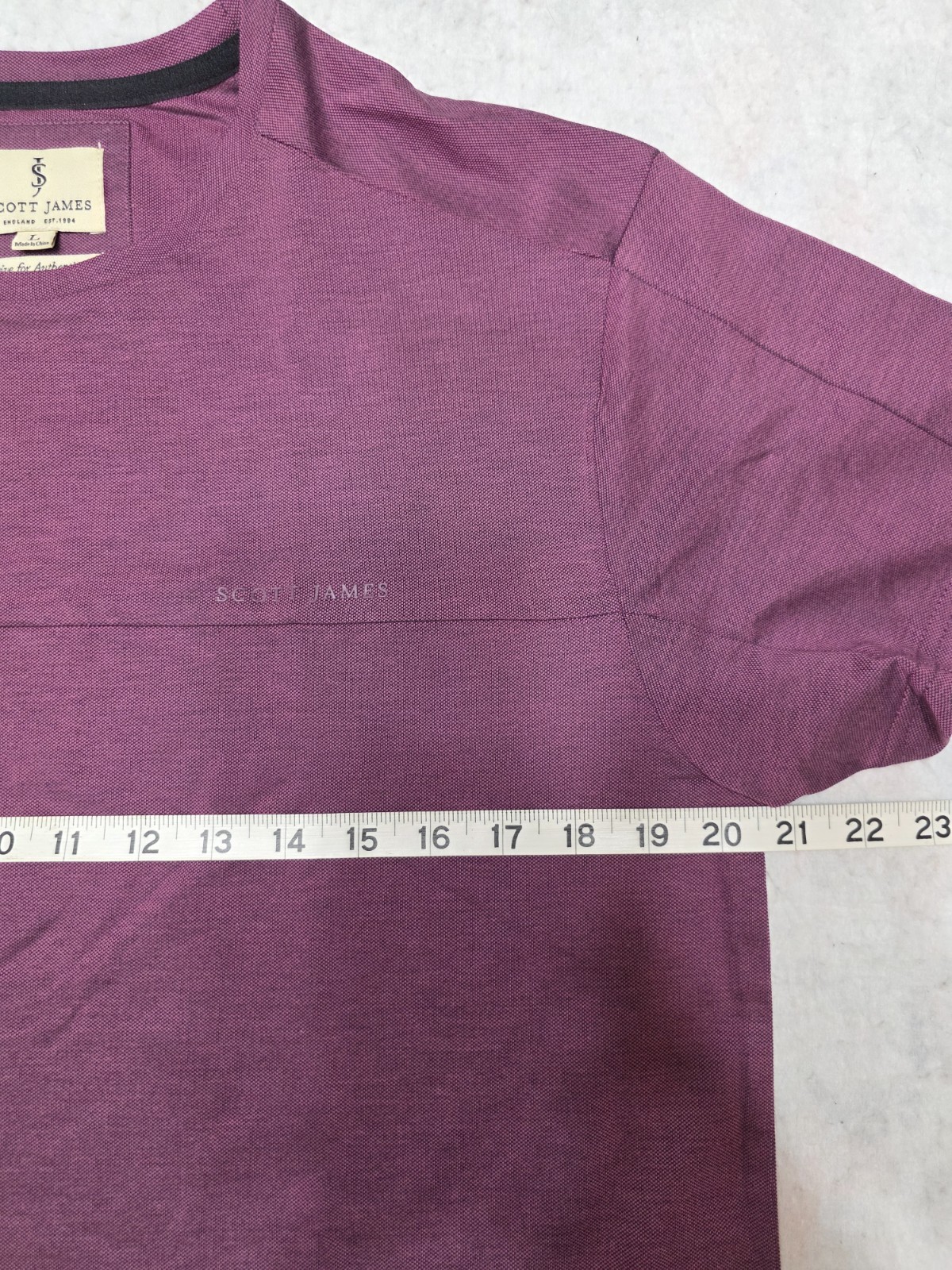 Scott James Short Sleeve Shirt Men’s Large SJTS-21172 Red/Violet
