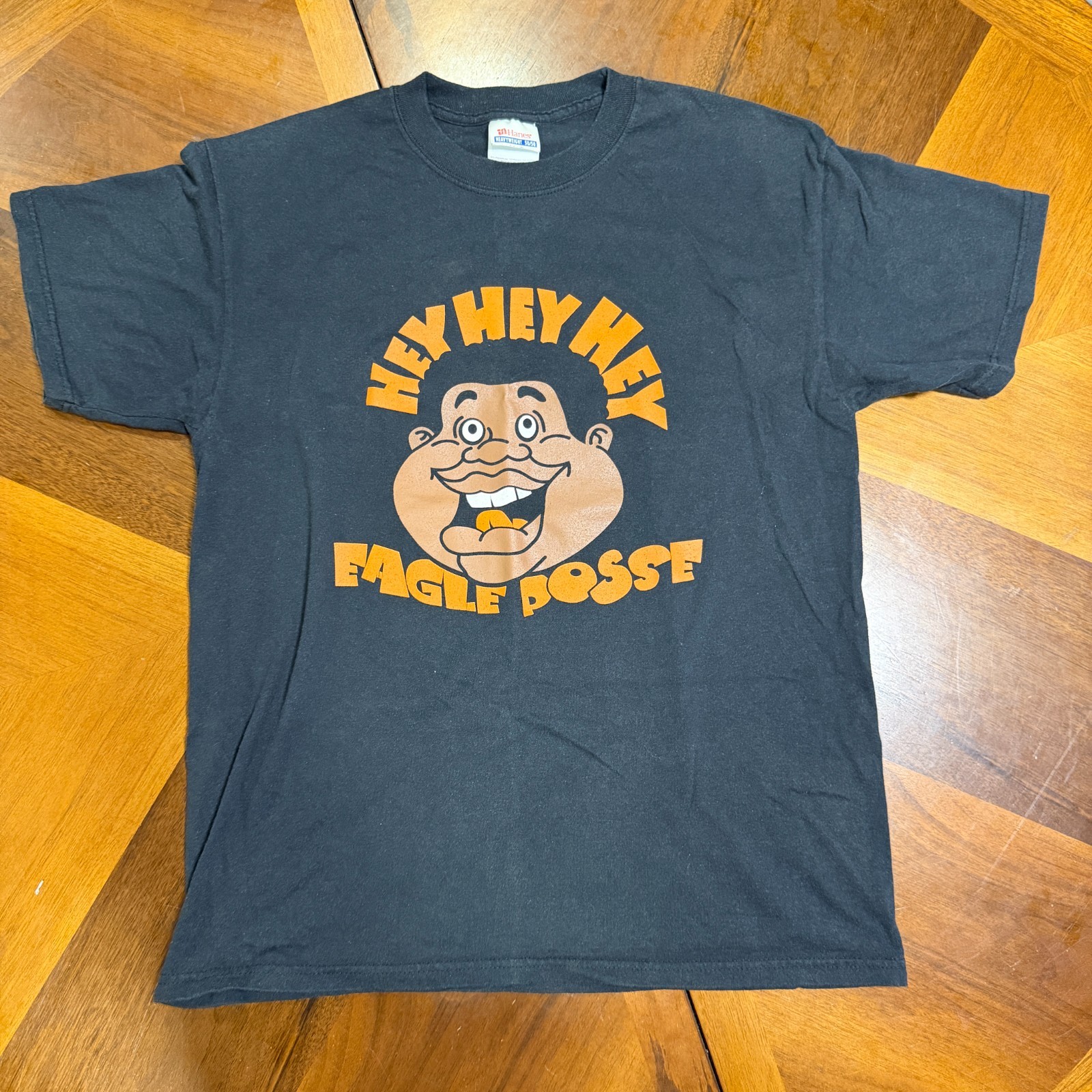 Y2K Vintage Fat Albert Shirt Mens M Black 90s Cartoon TV Show USA Rare Parody