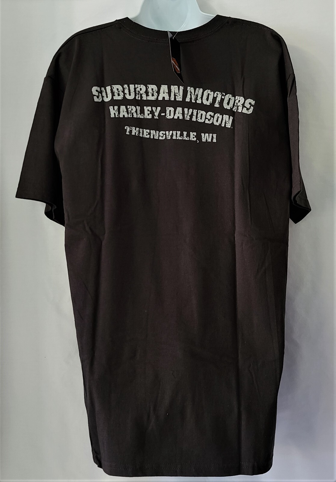 HARLEY DAVIDSON SS Shirt Dark Gray Belt Buckle Legendary V Twin Chest44in Mens L