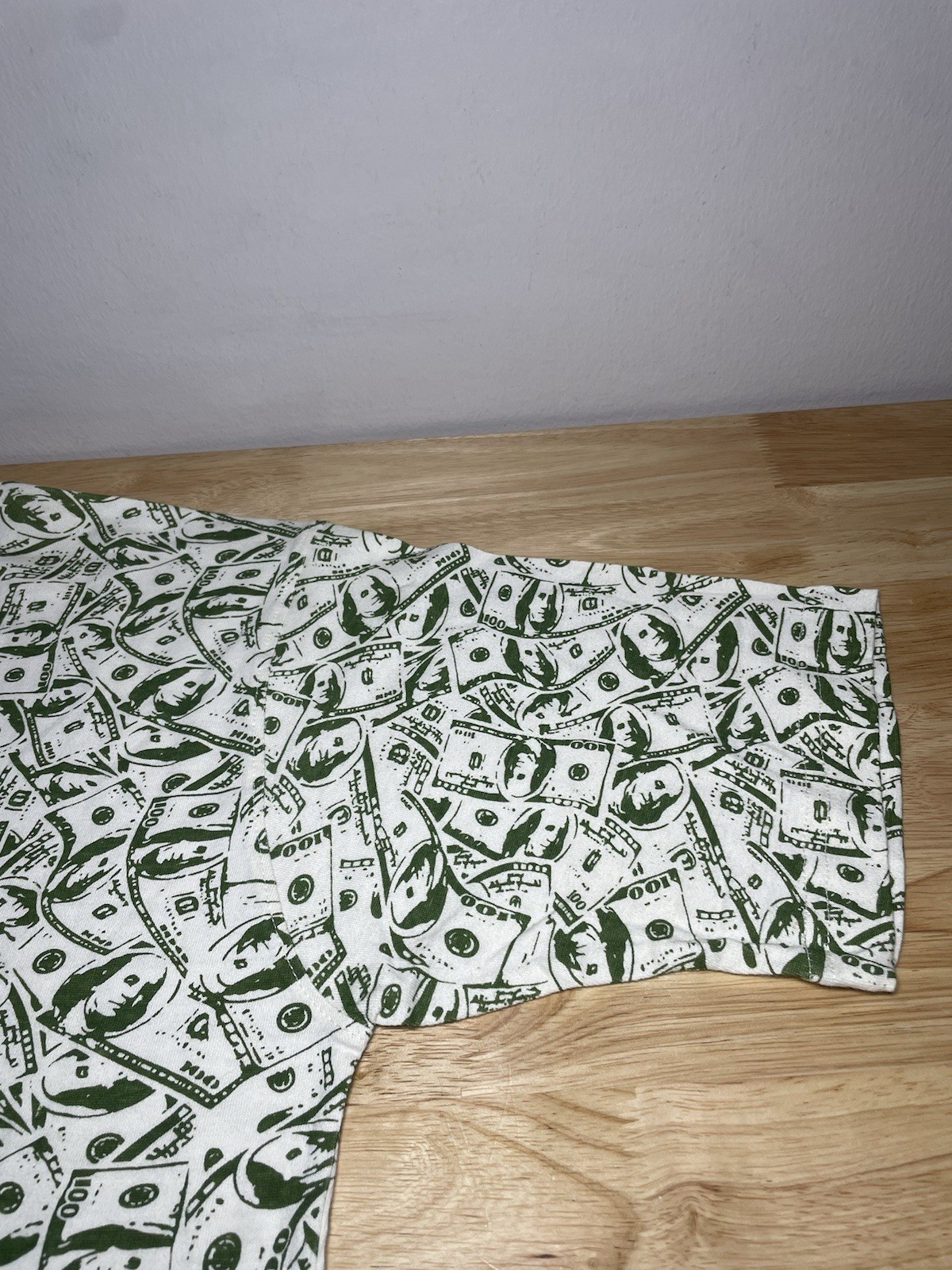BNWT RoadBlock Ben Franklin 100 Dollar Bill $100 All Over Pattern T Shirt Mens M