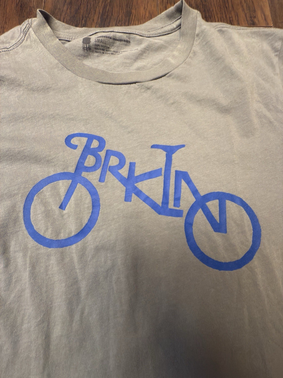Brooklyn Industries Men’s SMALL Gray Logo Graphic Short Sleeve T-Shirt